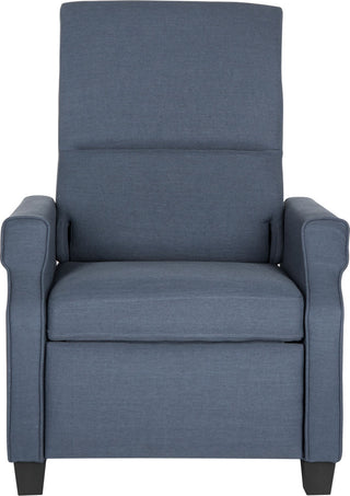 Safavieh Hamilton Recliner Chair Navy and Black Furniture 