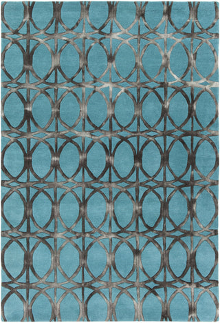 Chandra Fran FRA-42100 Teal/Charcoal Area Rug main image