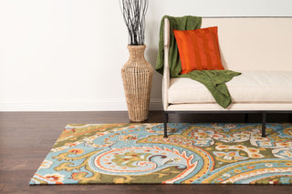 Loloi Francesca FC-09 Blue / Green Area Rug Room Scene