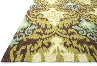 Loloi Francesca FC-15 Brown / Green Area Rug Corner Shot