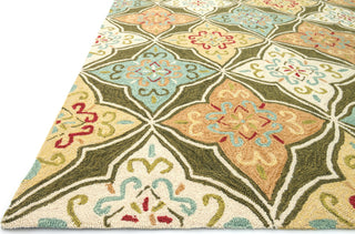 Loloi Francesca FC-27 Olive / Ivory Area Rug Corner Shot