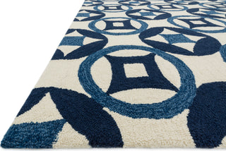 Loloi Francesca FC-40 Ivory / Navy Area Rug Corner Shot