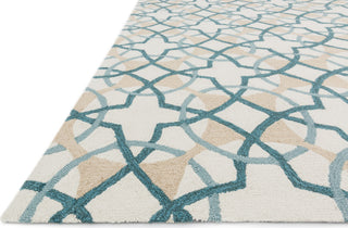 Loloi Francesca FC-42 Ivory / Teal Area Rug Corner Shot