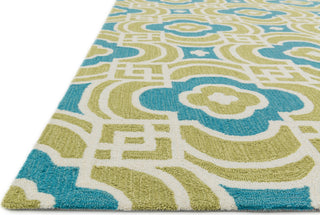 Loloi Francesca FC-46 Lime / Blue Area Rug Corner Shot