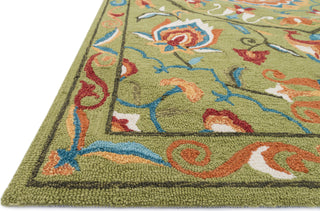 Loloi Francesca FC-54 Green / Multi Area Rug Corner Shot