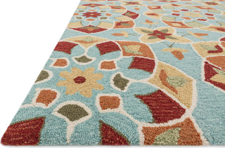 Loloi Francesca FC-55 Turquoise / Gold Area Rug Corner Shot