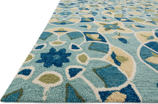 Loloi Francesca FC-55 Turquoise / Sea Area Rug Corner Shot