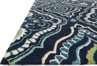 Loloi Francesca FC-57 Navy / Aqua Area Rug Round Image Feature