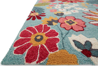 Loloi Francesca FC-63 Aqua/Multi Area Rug Round Image Feature