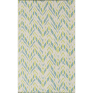 Surya Front Porch FRP-1003 Lime Area Rug by Country Living 5' x 8'