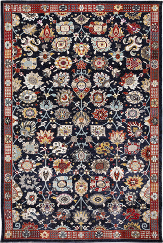 Trans Ocean Fresco 6133/33 Vintage Floral Navy Area Rug by Liora Manne