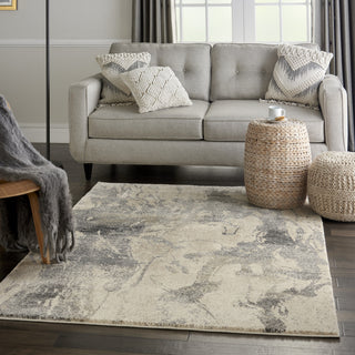 Fusion FSS16 Cream Grey Area Rug by Nourison