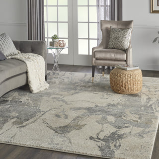 Fusion FSS16 Cream Grey Area Rug by Nourison