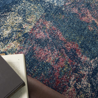 Fusion FSS17 Blue Multi Colored Area Rug by Nourison