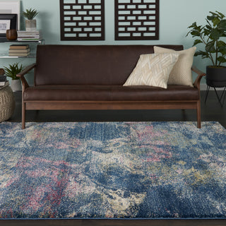 Fusion FSS17 Blue Multi Colored Area Rug by Nourison