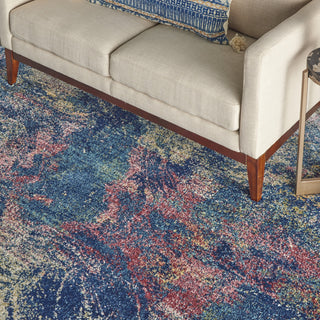 Fusion FSS17 Blue Multi Colored Area Rug by Nourison