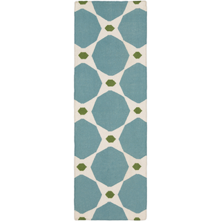 Surya Frontier FT-336 Teal Area Rug 2'6'' x 8' Runner