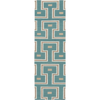 Surya Frontier FT-470 Teal Area Rug 2'6'' x 8' Runner