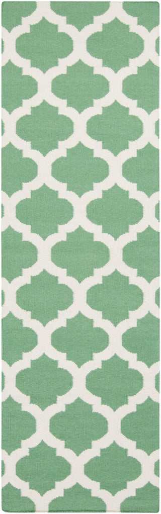 Surya Frontier FT-477 Beige/Emerald Area Rug 2'6'' x 8' Runner