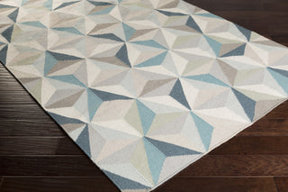 Surya Frontier FT-560 Teal Hand Woven Area Rug 5x8 Corner
