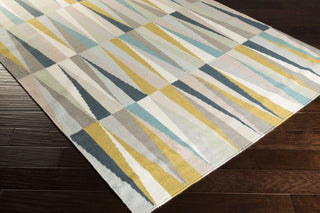 Surya Frontier FT-570 Teal Hand Woven Area Rug 5x8 Corner