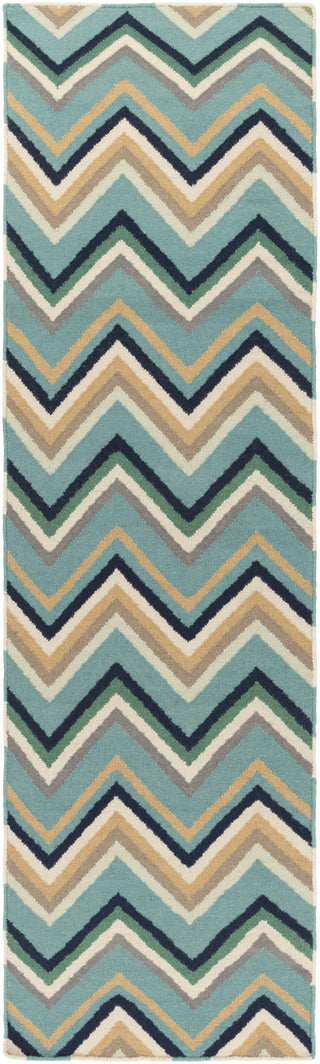 Surya Frontier FT-595 Teal Area Rug 2'6'' x 8' Runner