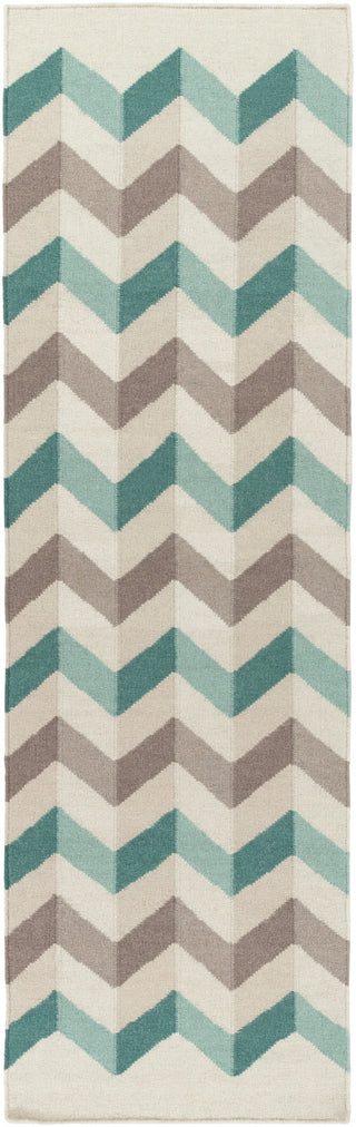 Surya Frontier FT-608 Teal Area Rug 2'6'' x 8' Runner