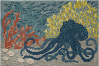 Trans Ocean Frontporch 4531/04 Octopus Blue Area Rug by Liora Manne