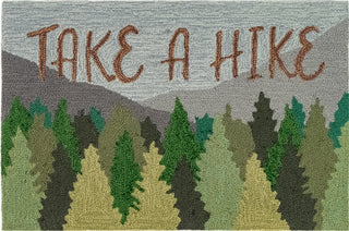 Trans Ocean Frontporch 4513/16 Take A Hike Green Area Rug by Liora Manne