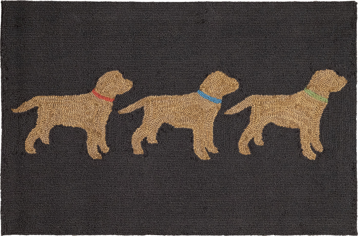 Trans Ocean Frontporch 4575/47 Yellow Labs Grey Area Rug by Liora Manne