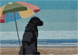 Trans Ocean Frontporch 4495/44 Parasol And Pup Multi Area Rug by Liora Manne