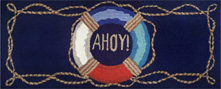 Trans Ocean Frontporch 4554/33 Ahoy Navy by Liora Manne