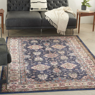 Nourison Fulton FUL01 Navy Area Rug Room Image