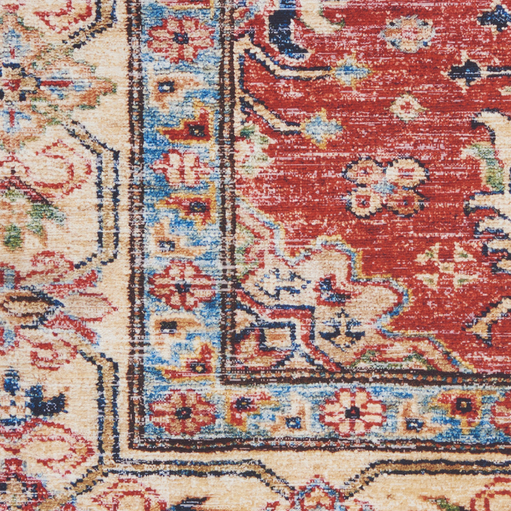 Nourison Fulton FUL01 Red Area Rug Room Image Feature