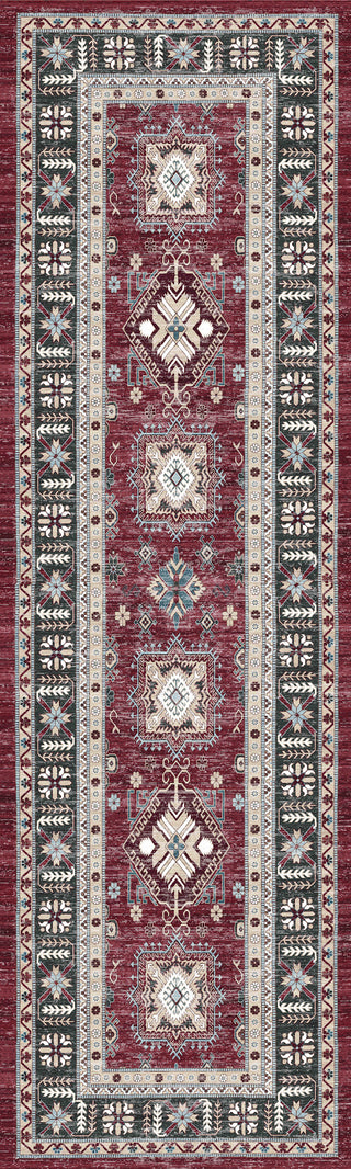 Nourison Fulton FUL03 Red Area Rug Main Image