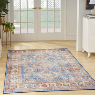 Nourison Fulton FUL08 Blue/Ivory Area Rug Room Image