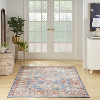 Nourison Fulton FUL08 Blue/Ivory Area Rug Room Image