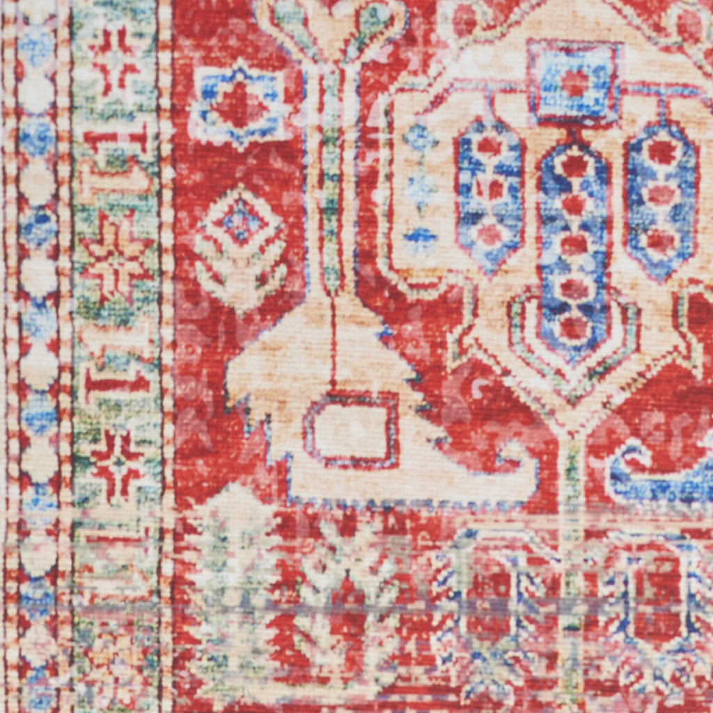 Nourison Fulton FUL09 Red Area Rug Room Image Feature