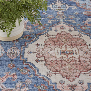 Nourison Fulton FUL11 Blue Area Rug Room Image