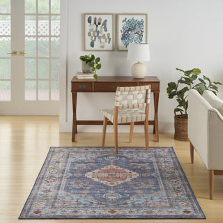 Nourison Fulton FUL11 Blue Area Rug Room Image