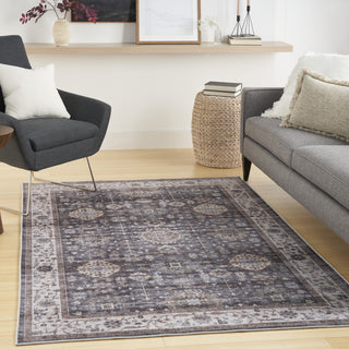 Nourison Fulton FUL12 Charcoal Area Rug Room Image