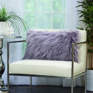 Nourison Faux Fur Tibetan Lamb Lavender by Mina Victory 