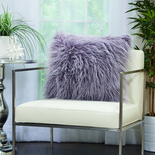 Nourison Faux Fur Tibetan Lamb Lavender by Mina Victory  Feature