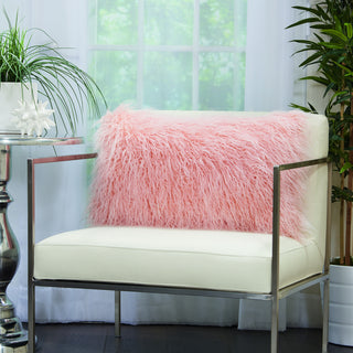 Nourison Faux Fur Tibetan Lamb Rose by Mina Victory 