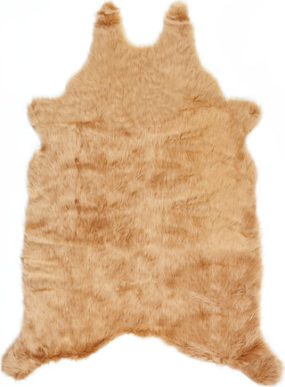 Nourison Fur REMEN POLY FAUX Beige Throw by Mina Victory main image