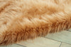 Nourison Fur REMEN POLY FAUX Beige Throw by Mina Victory 
