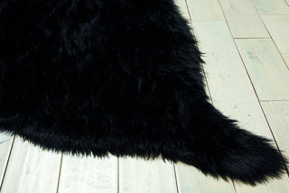 Nourison Fur REMEN POLY FAUX Black by Mina Victory 