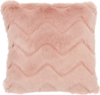 Nourison Fur CHEVRON FAUX Blush by Mina Victory 