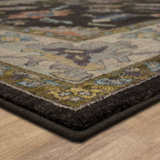 Karastan Pandora Fury Charcoal Area Rug Corner 