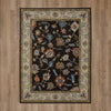 Karastan Pandora Fury Charcoal Area Rug On Wood